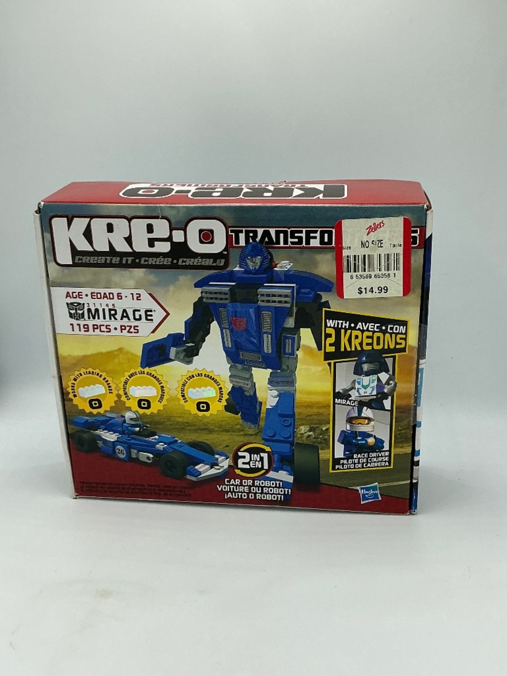 Kre-O Transformers Mirage 31145 Building Set 2-in-1 Robot Car Hasbro 2011